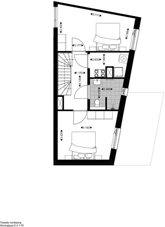 Floorplan - Rozenstraat Construction number E.005, 5014 AJ Tilburg